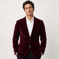 Burgundy Velvet Blazer