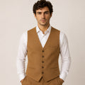 Camel Wool Waistcoat