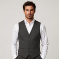 Charcoal Herringbone Vest