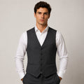Charcoal Pinstripe Slim Vest