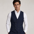 Midnight Blue Peak Lapel Vest