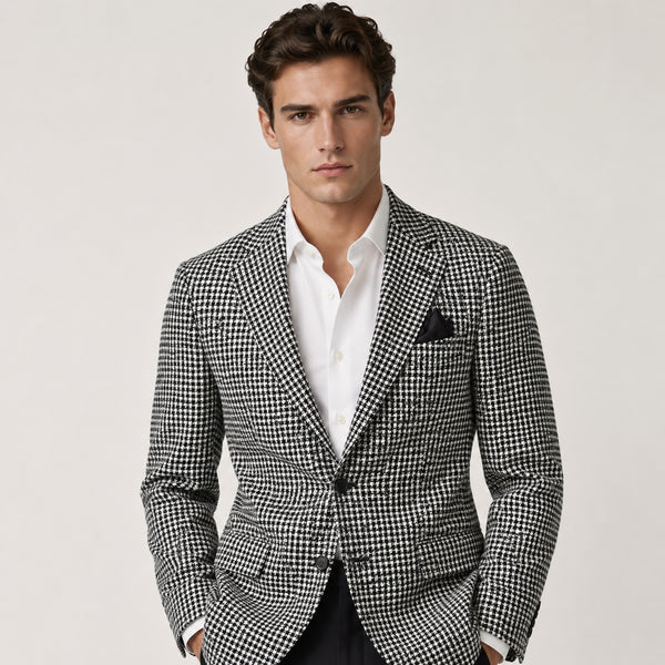 Houndstooth Check Blazer