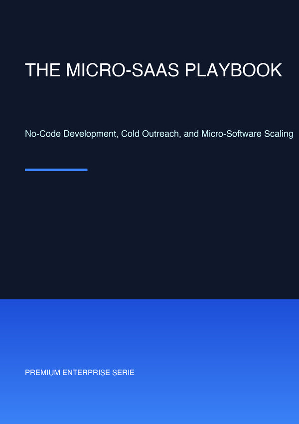 The Micro-SaaS Playbook